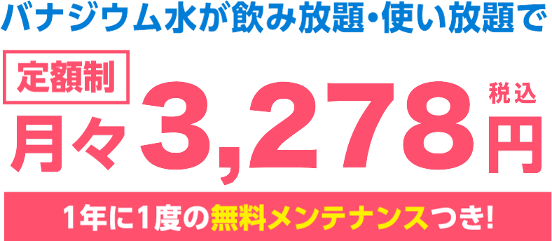 定額制 月々3,278円(税込)